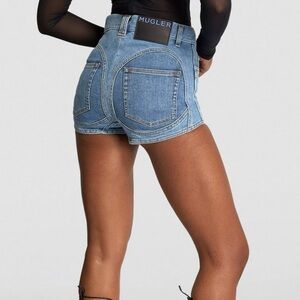 MUGLER spiral shorts